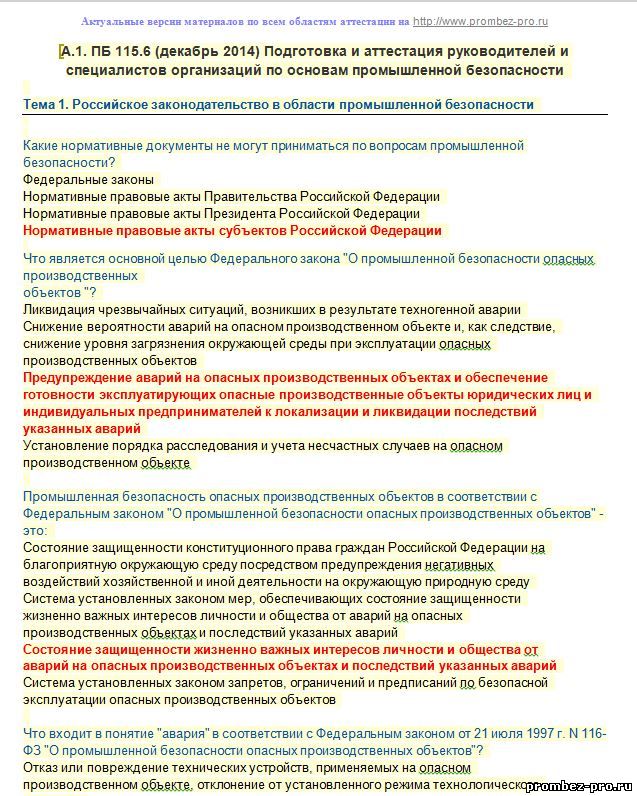 А.1. (ПБ 115.24) Основы промышленной безопасности (2024)